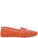 SWIMS Women's Lace Front Premium Loafers - Coral/White Image 1
