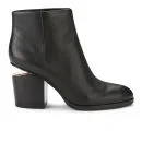 Alexander Wang Women's Gabi Leather/Rose Gold Hardware Ankle Boots - Black Image 1