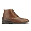 Hudson London Men's Harland Leather Brogue Boots - Tan