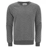Scotch & Soda Men's Raglan Sleeve All-Over Dogtooth Print Sweatshirt - Grey - Image 1