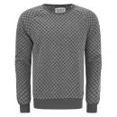 Scotch & Soda Men's Raglan Sleeve All-Over Dogtooth Print Sweatshirt - Grey