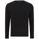 D.GNAK 'D by D' Men's Original Pattern Knit Sweater - Black Image 1