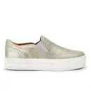 Ash Women's Jungle Leather Slip-On Trainers - Sand/Gold
