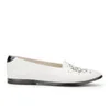 New Kid Women's Elma Neat Laser Cut Leather Loafers - White - Image 1