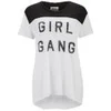 Zoe Karssen Women's Girl Gang Baseball T-Shirt - White/Black - Image 1