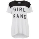 Zoe Karssen Women's Girl Gang Baseball T-Shirt - White/Black Image 1