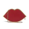 Lulu Guinness Women's New Larger Lips Clutch Bag - Red - Image 1