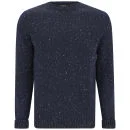A.P.C. Men's 100% Superfine Donegal Wool Thick Round Neck Knit - Noir Image 1
