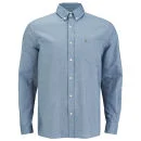 Lacoste Men's Oxford Long Sleeve Shirt - Blue
