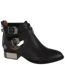 Jeffrey Campbell Women's Everly-PL Leather Ankle Boots - Black
