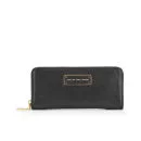 Marc by Marc Jacobs Too Hot To Handle Slim Zip Around Leather Purse - Black