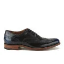 Grenson Men's Dylan Leather Wingtip Brogues - Navy Rub Off