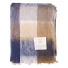 Avoca Mohair M50 Throw (142 x 100cm) - Blue/Brown/Cream - Image 1