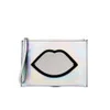 Lulu Guinness Women's Medium Hologram Perspex Lips Pouch - Silver - Image 1