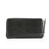 Markberg Women's Viola Zip Top Snake Leather Wallet - Black Snake - Image 1
