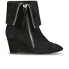Jean-Michel Cazabat Women's Valeria Suede Wedged Ankle Boots - Black - Image 1