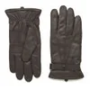 Barbour Burnished Leather Thinsulate Gloves - Dark Brown - Image 1