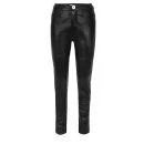 Bolzoni & Walsh Women's Leather Drainpipe Trousers - Black