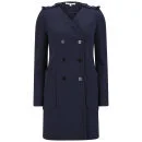 Carven Women's Double Breasted Slim Wool Coat -  Navy Image 1