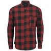 McQ Alexander McQueen Men's Raw Pocket Long Sleeved Shirt - Burnt Brick Lumberjack Check - Image 1
