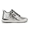 Gourmet Women's 35 Lite SP Croc Embossed Leather Trainers - Silver/White - Image 1