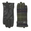 Barbour Tartan Leather Glove - Black/Classic - Image 1