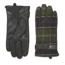 Barbour Tartan Leather Glove - Black/Classic
