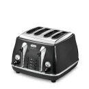 De'Longhi CTOM4003 Icona Micalite 4 Slice Toaster - Black Image 1