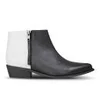 Sol Sana Women's Joey Leather Ankle Boots - Black/White - Image 1