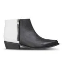 Sol Sana Women's Joey Leather Ankle Boots - Black/White
