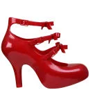 Vivienne Westwood for Melissa Women's 3 Strap Elevated Bow Heels - Red