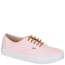 Vans Authentic Slim Brushed Twill Trainer - Soft Pink Image 1