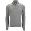 BOSS Orange Men's Wisible1 Jersey 2-Button Collar Sweatshirt - Grey Melange - Image 1