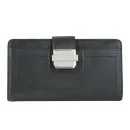 MILLY Colby Continental Leather Wallet - Black