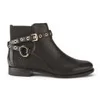 Diane von Furstenberg Women's Rikki Leather Ankle Boots - Black Waxy Calf - Image 1