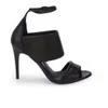 McQ Alexander McQueen Women's Croc Leather Heeled Sandals - Black - Image 1