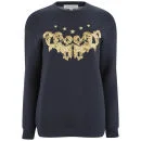 Finders Keepers Women's Call Me Up Sweatshirt - Navy/Gold Image 1
