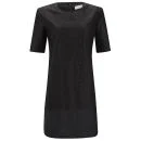Finders Keepers Women's Simple Life Perforated Faux Leather T-Shirt Dress - Black Image 1