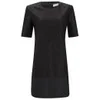 Finders Keepers Women's Simple Life Perforated Faux Leather T-Shirt Dress - Black - Image 1