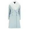 Matthew Williamson Women's Double Breasted Wool Coat - Pacific Opal - Image 1
