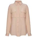 Equipment Women's Classic Double Pocket Oversized Blouse - Nude