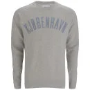 Han Kjobenhavn Men's 'KJBH' Crew Neck Sweatshirt - Light Grey
