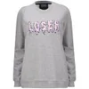 Markus Lupfer Women's 'Loser' Sequinned Sweatshirt - Slate Marl - Image 1
