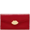 Lulu Guinness Women's Large Trifold Cross Hatched Leather Wallet - Red - Image 1
