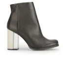 Miista Women's Ali Heeled Leather Ankle Boots - Black