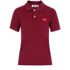 Comme des Garcons PLAY Women's T005 PLAY Ladies Polo Shirt - Burgundy - Image 1