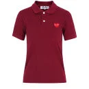 Comme des Garcons PLAY Women's T005 PLAY Ladies Polo Shirt - Burgundy