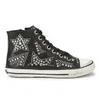 Ash Women's Vibration Star Studded Leather Trainers - Black - Image 1