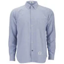 Bedwin & The Heartbreakers Men's Brian Button Down Broad Shirt - Navy Image 1