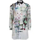 Paul by Paul Smith Women's Underwater Floral Oversized Shirt Dress - Anthracite Image 1